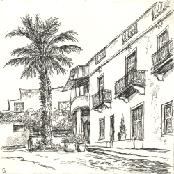 760 Erinnerung an Aegina 8x8cm