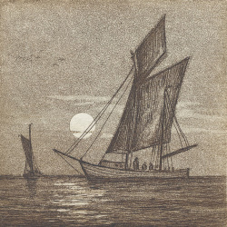 749 N&auml;chtliche Ausfahrt 8x8cm