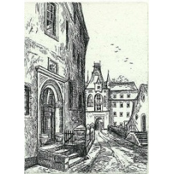 141 Am Burglehenhaus Mei&szlig;en 8x11cm