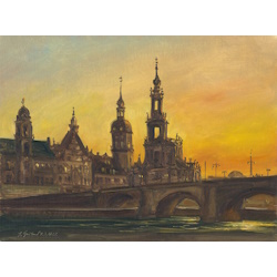 Vor Sonnenuntergang in Dresden