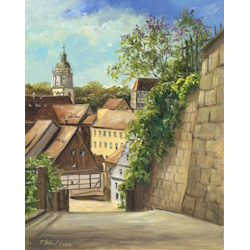 Die Meissner Altstadt von den Gerichtsstufen aus