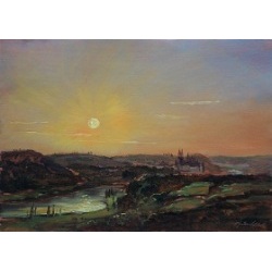 Abend auf der Juchh&ouml;h bei Mei&szlig;en